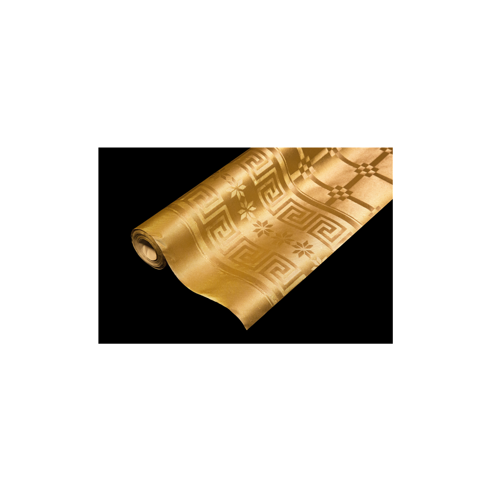 karmaregalo Tovaglia Plastificata Foglie Oro Metallizzato