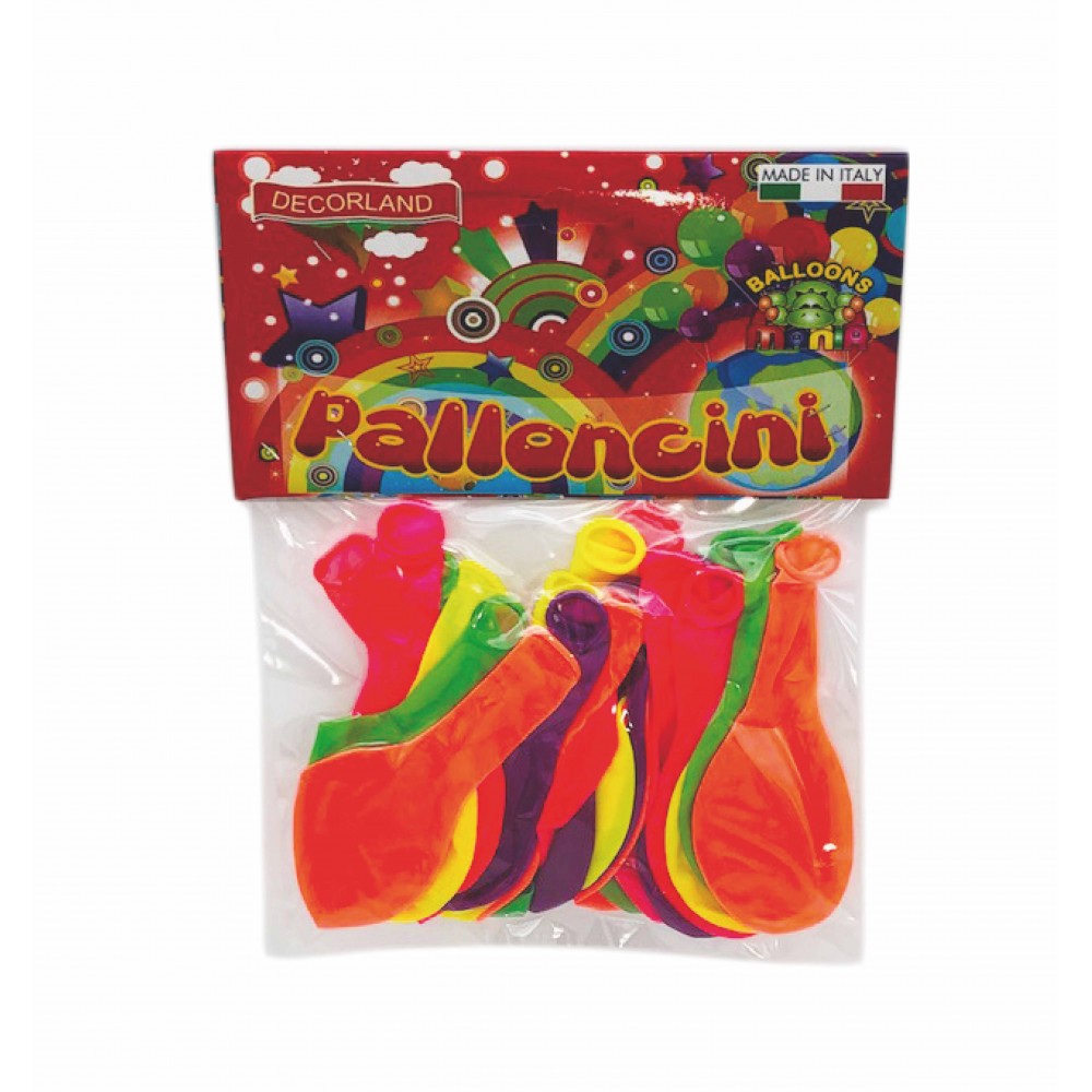 PALLONCINI MED.(25PZ)FLUORESCENTI C/CAV